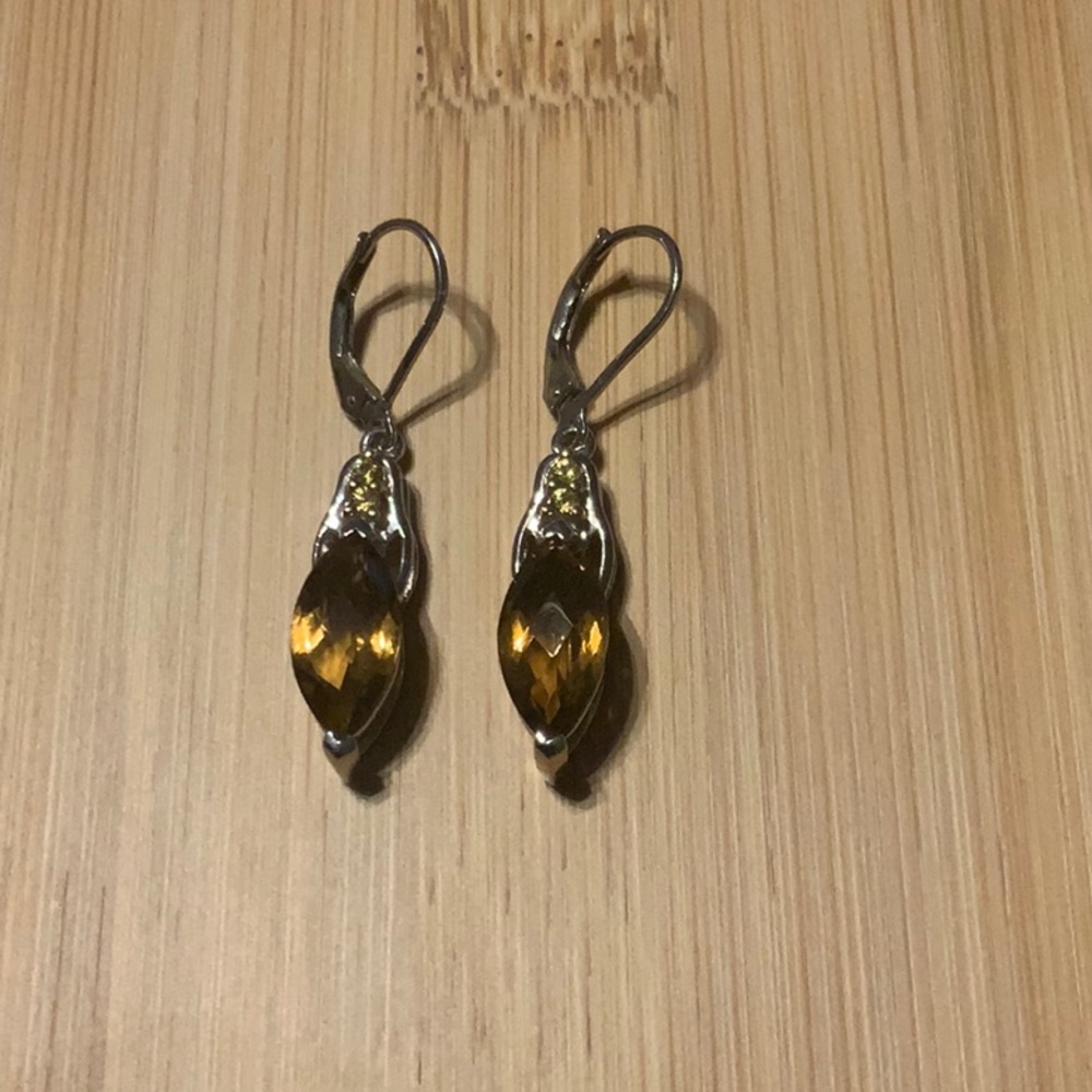 Orange Madeira Dangle Earrings - image 1